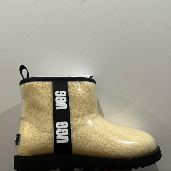 Ugg, Girls, Classic Clear Mini, 1112386K, Cream & Black - Picture 11 of 12